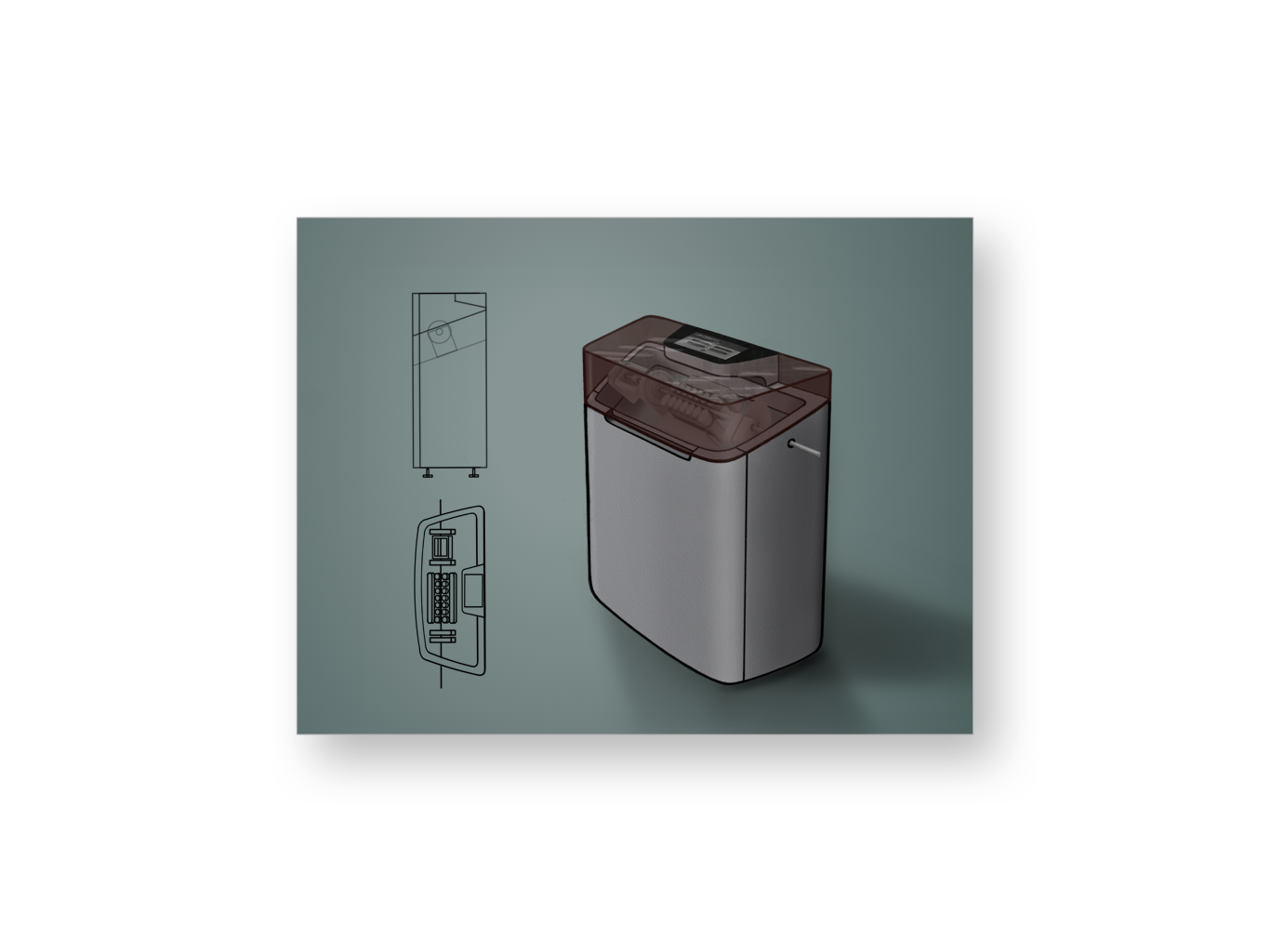 Cable Straightener (concept 1) Concept made on behalf of Antech Solutions. A machine that straightens and cuts to length cable material delivered in rolls. For this assignment, ergonomics and styling as well as manufacturability and production costs had to be considered. The latter is always linked to market strategy and customer budget.